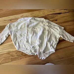 Hudson Baby 0-3 Month Set of White Baby Onesies